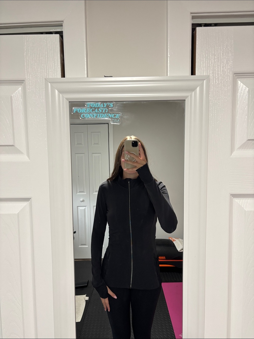 ATHLETA Black Women’s Zip-Front Jacket - Lightweight Athletic Layer